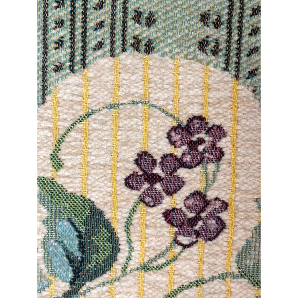 VTG Crown Crafts Roses Floral Tapestry Throw Blanket Tracy Porter Cotton/Acrylic - Picture 7 of 10